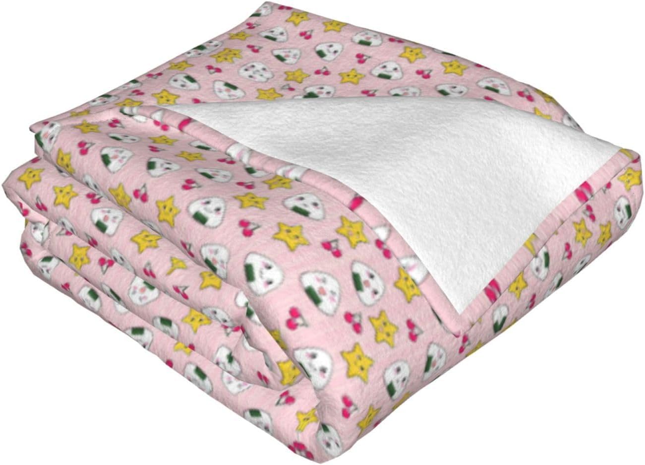 Couverture douce et chaude micro-polaire plaid imprimé boule de riz 60x50in