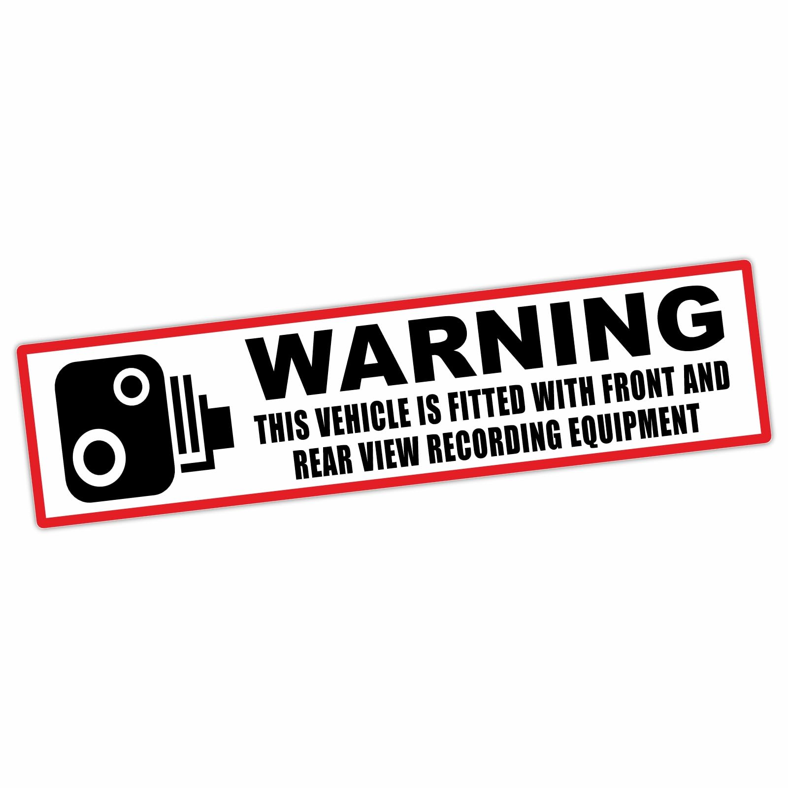 Platinum Place Uv Specialist Full Colour Inks 1 X Vc26e Sticker Front And Rear View Dash Cam Recording Sign Camera Window Bumper Cctv Decal Security Warning Label Car Taxi 200X50mm Dash Cam (Externally To Smooth Surfaces)