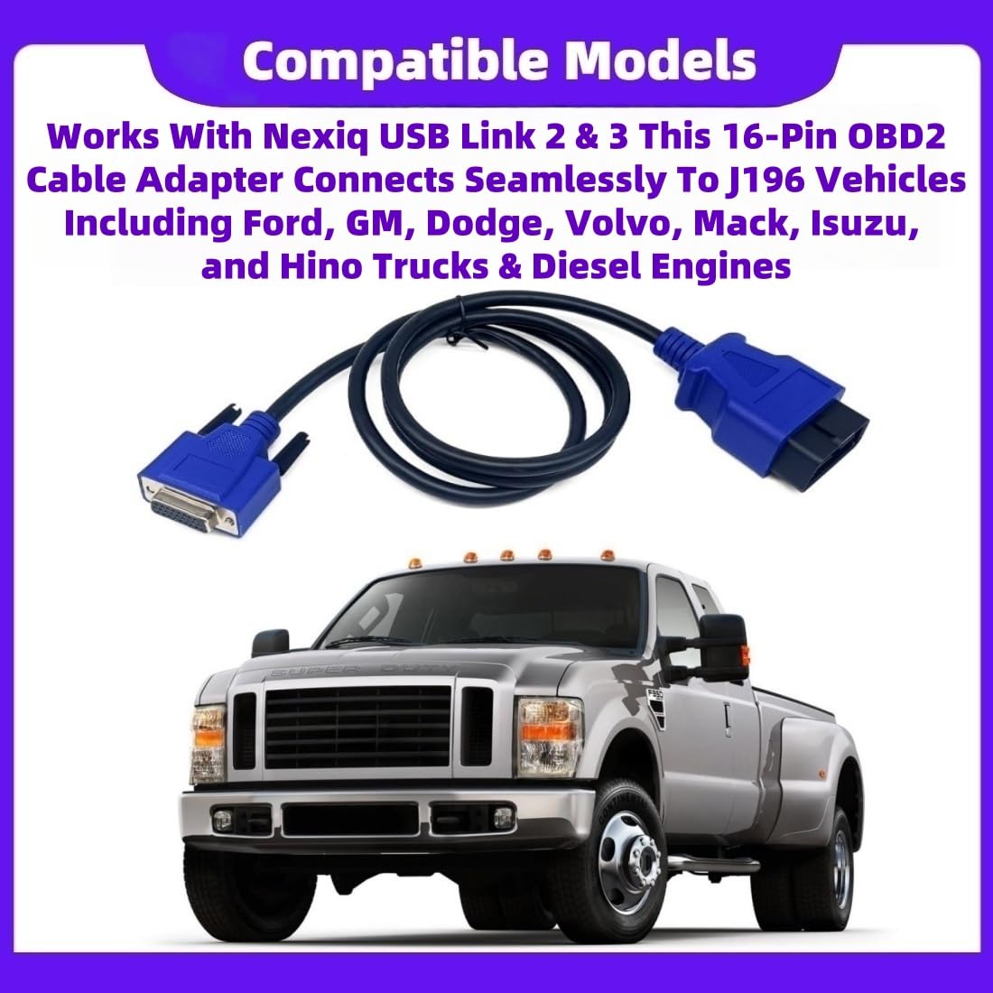 Amazon.com: OBD2 16-Pin Cable Adapter for NEXIQ USB Link 2 & 3