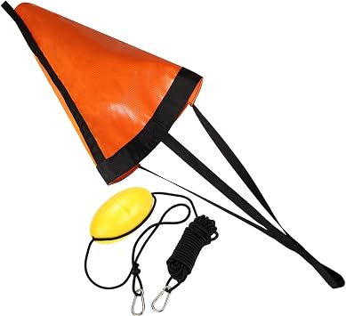 Sea Anchor Drift Sock,24 /32 /42  Parachute Drift Anchor with Harness Buoy for Marine Boat/Yacht/Jet Ski/Inflatable/Power Boat/Sail Boat