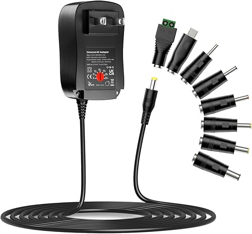Adaptador universal de CA de 41 W, 6 V, 9 V, 12 V, 2 A, máximo, 15 V, 18 V, 20 V, 24 V, 1,5 A, fuente de alimentación máxima con puerto USB de 5 V 1