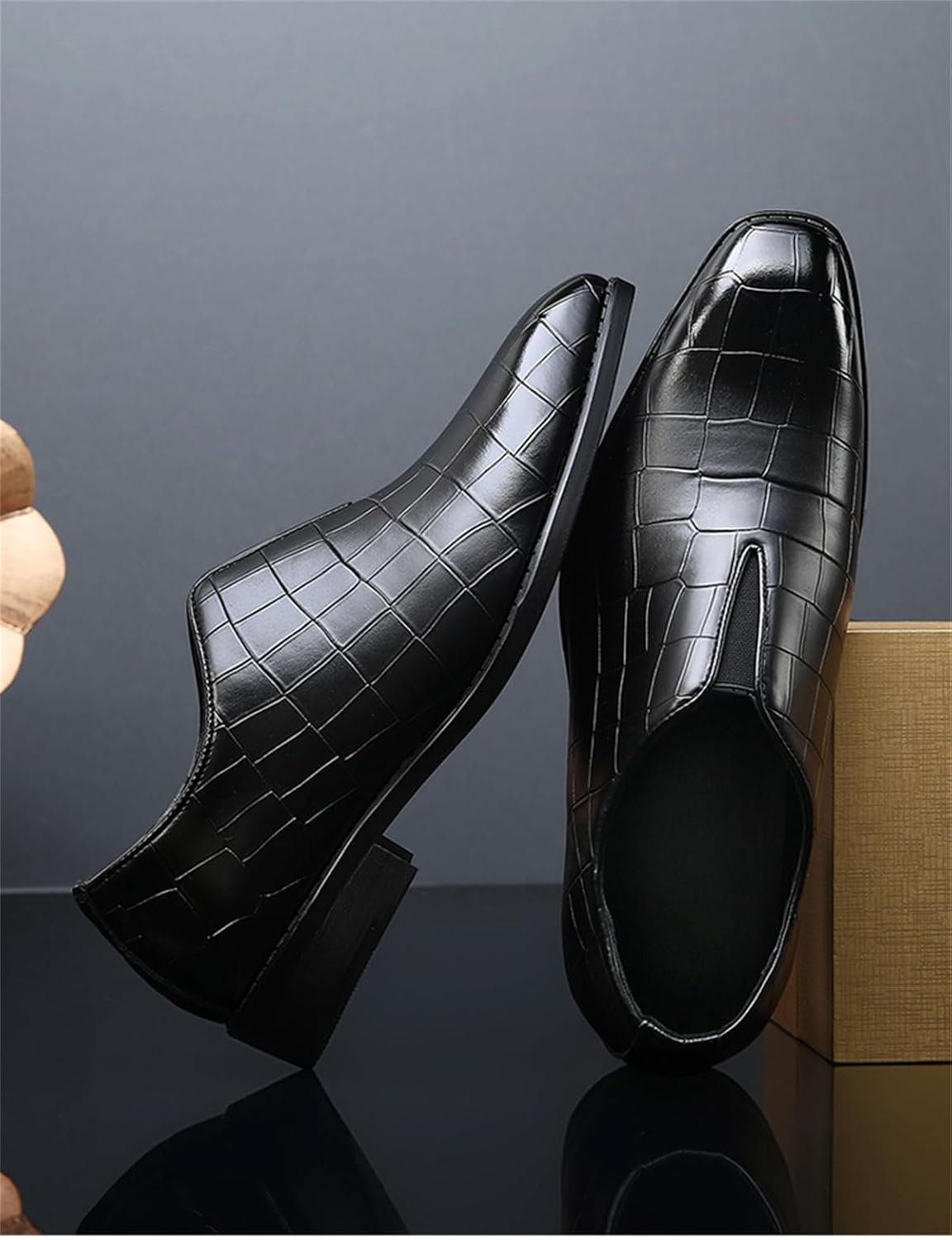 Men's Retro Dress Slip-on Loafers Business Casual Formal Leather Shoes for Men - Image 6