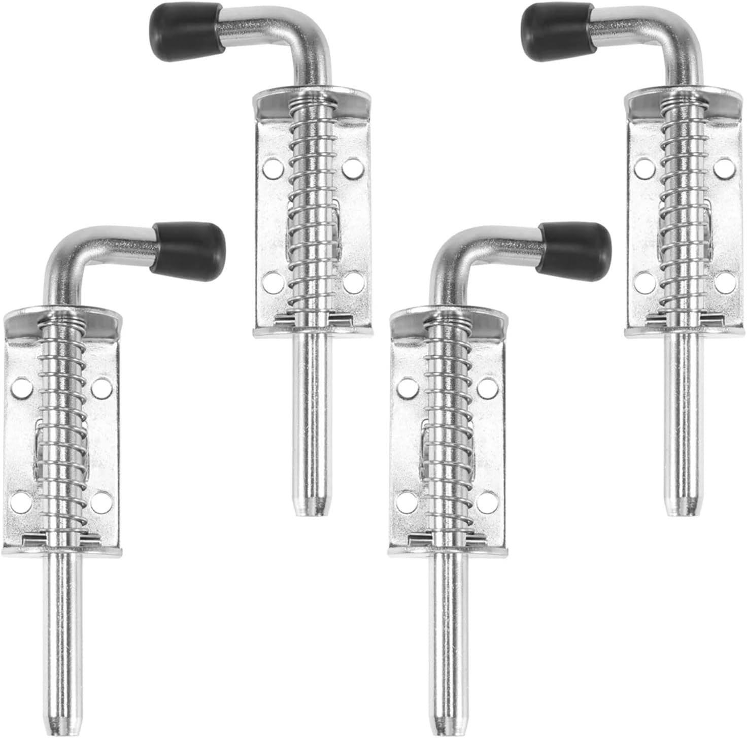 Spring Loaded Latch 4 Pack 5 Inch Spring Loaded Latch Pin 304 Stainless Steel Barrel Bolt Thickened 2mm Door Lock