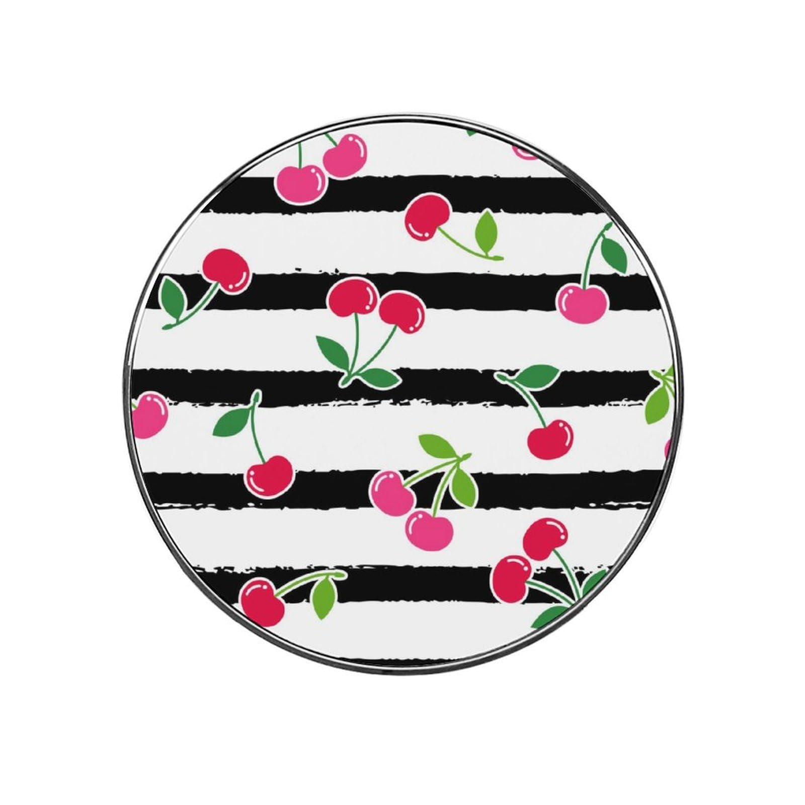 Striped Cherry Alloy Fridge Magnet For Office Cabinet Refrigerator Whiteboard Photo