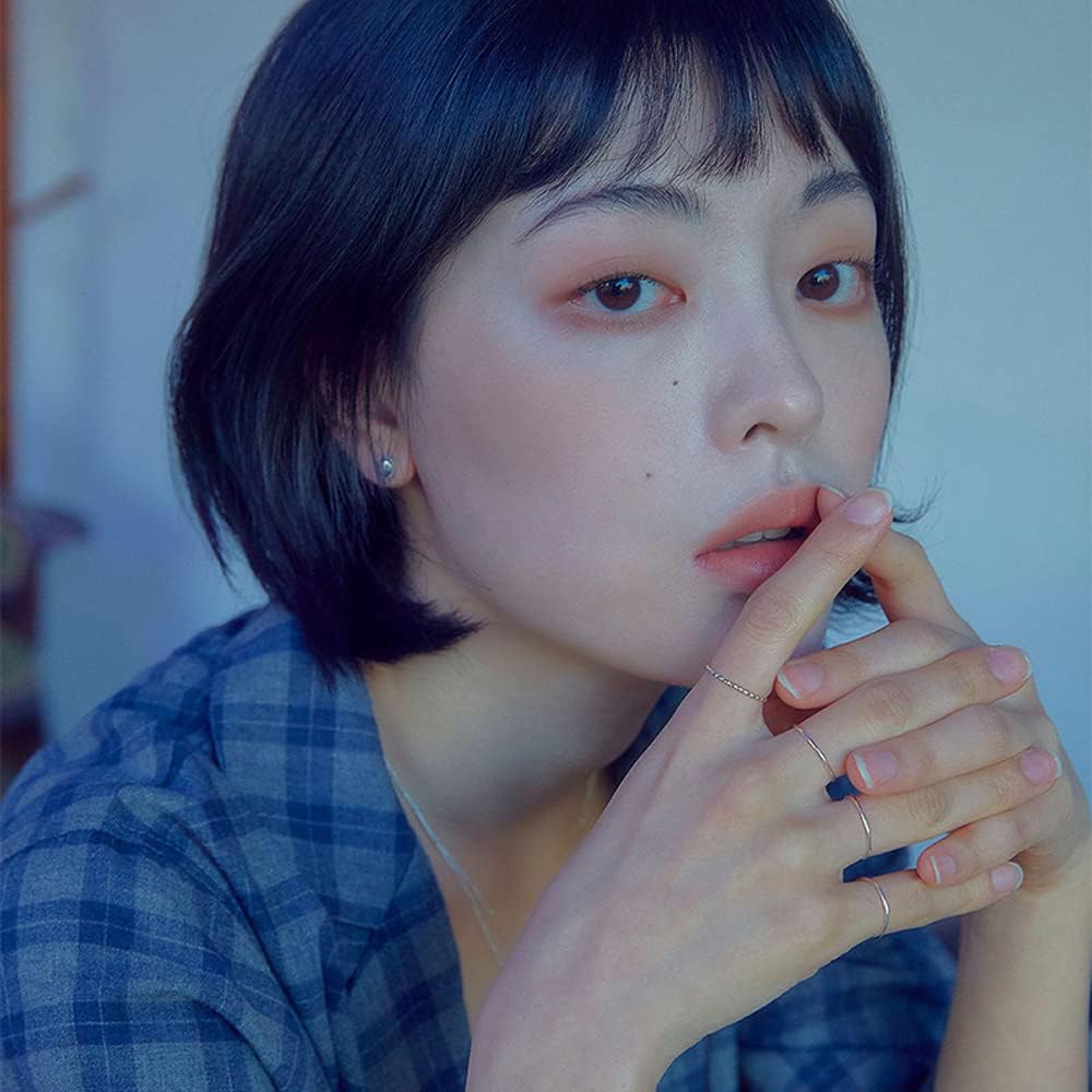 MILACOLATO 925 Sterling Silver Rings for Women 18K Wihte Gold Plated Knuckle Pinky Thumb Stacking Ring Minimalistic Point Finger Thin Band Ring Comfort Fit Size 4-13 - Image 2