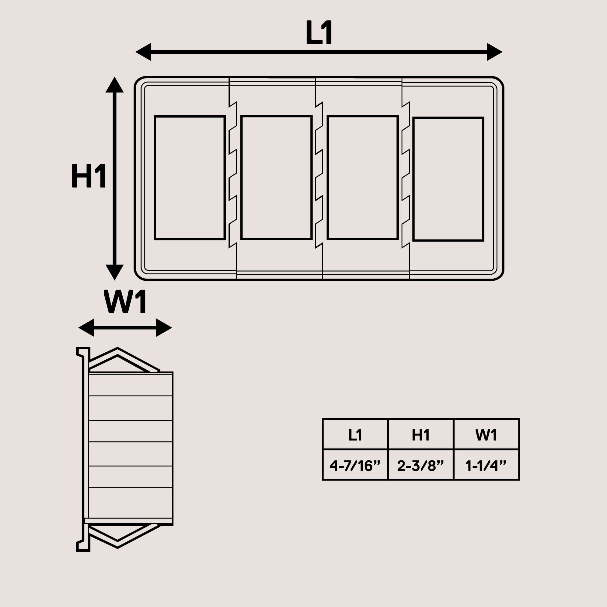 4 Switch Lighted Non-Fused Rocker Switch Panel W/wiring Part No