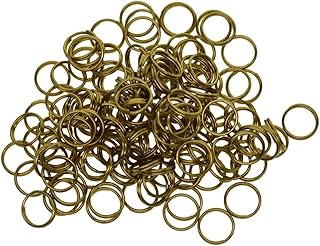 Baoblaze キーリング 真鍮 二重リング キーホルダー 丸カン Oリング 径約m 約50個入り