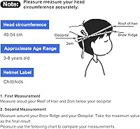 Vista 6 de Casco para niños, casco ajustable para niños pequeños de 3 a 8 años de edad, para niños y niñas, seguridad multideportivo