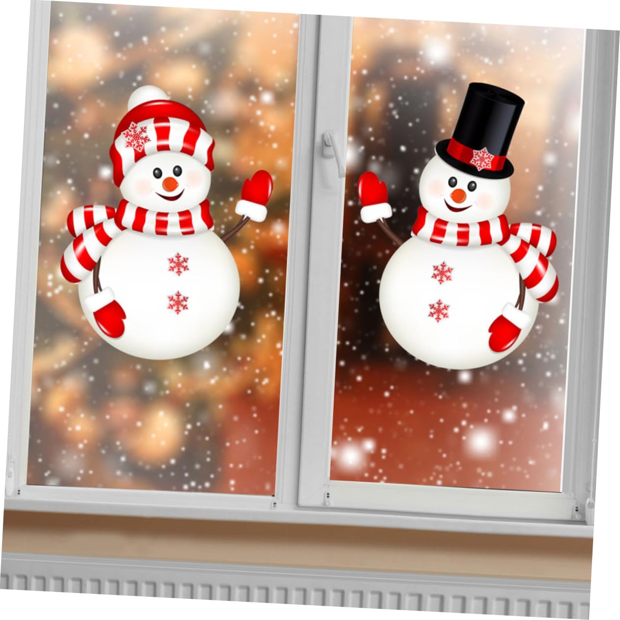 Cabilock 6 Juegos Pegatinas De Nieve En Aerosol Para Ventanas Adornos Navideños Para Pared Calcomanías Para Ventanas Decoración Navideña Calcomanías Para Ventanas Manteles 2 hojas * 6