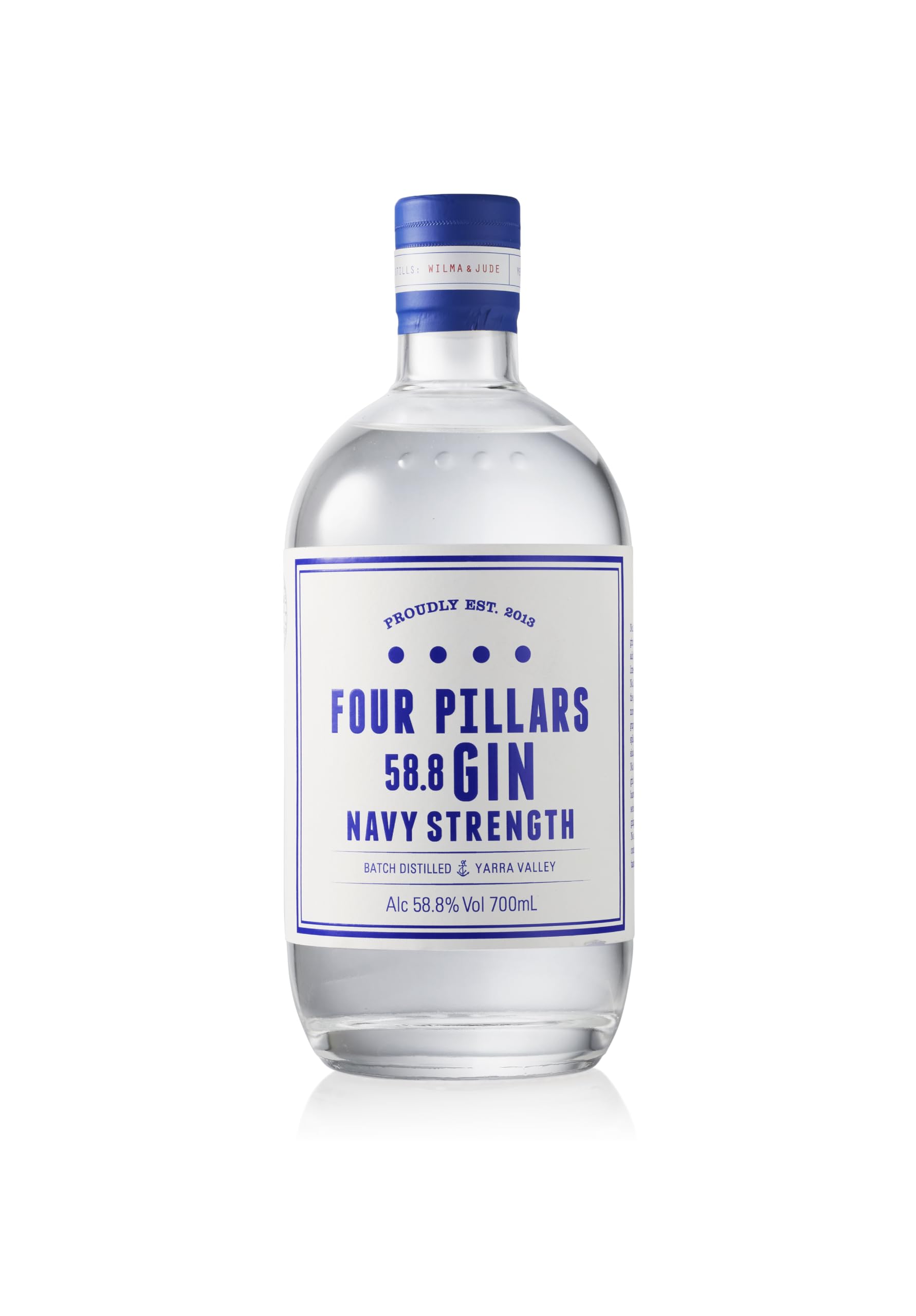 Four Pillars Navy Strength Gin, - Award Winning Premium Australian Gin - With 9 Signature Botanicals, Fresh Ginger and Turmeric - Ideal for cocktails (70cl)