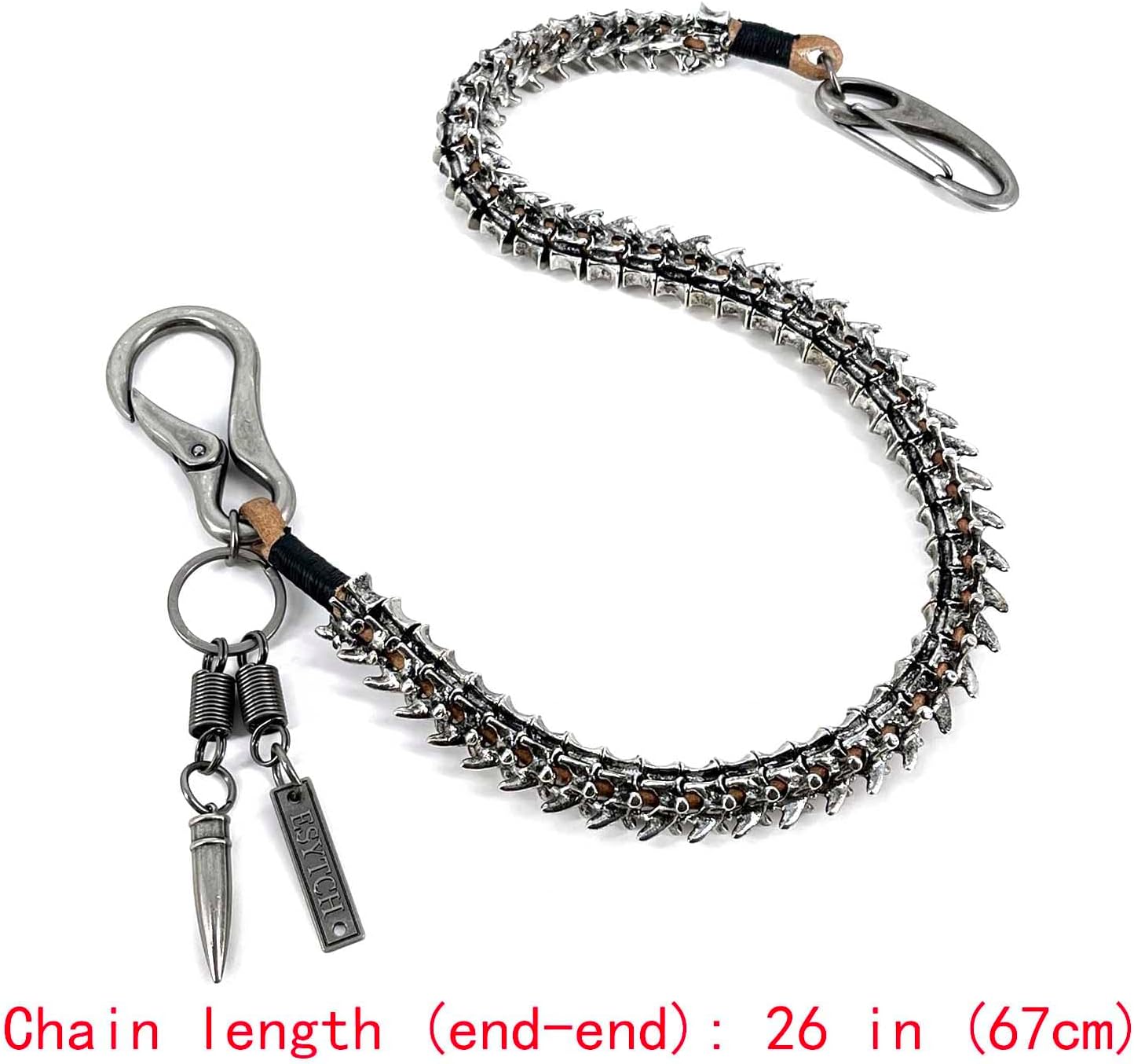 Strong Punk Rocker Biker Jeans Pants Chain Studs Keel Key Chain Mens Wallet Chain