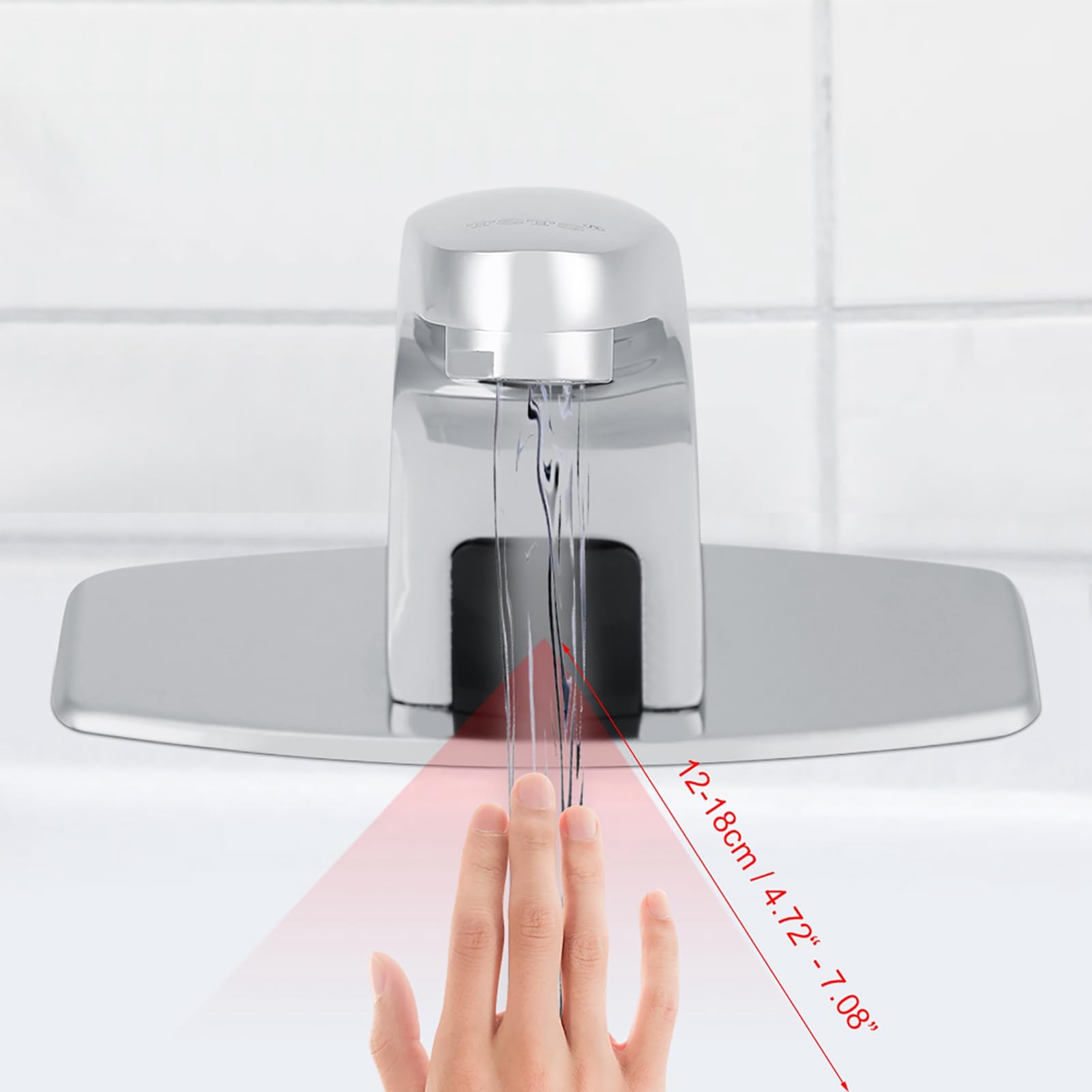 Grifo Sensor de infrarrojos automático Grifo de latón de aleación de zinc de diseño moderno para fregadero de cocina de baño con caja de control para uso