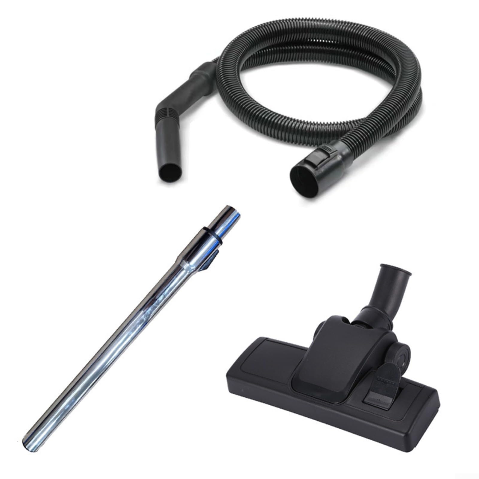 Juego de manguera de cepillo de piso para Karcher WD3 WD5 para aspiradoras MV3 SE Series, kit de extensión de tubo de succión de acero inoxidable