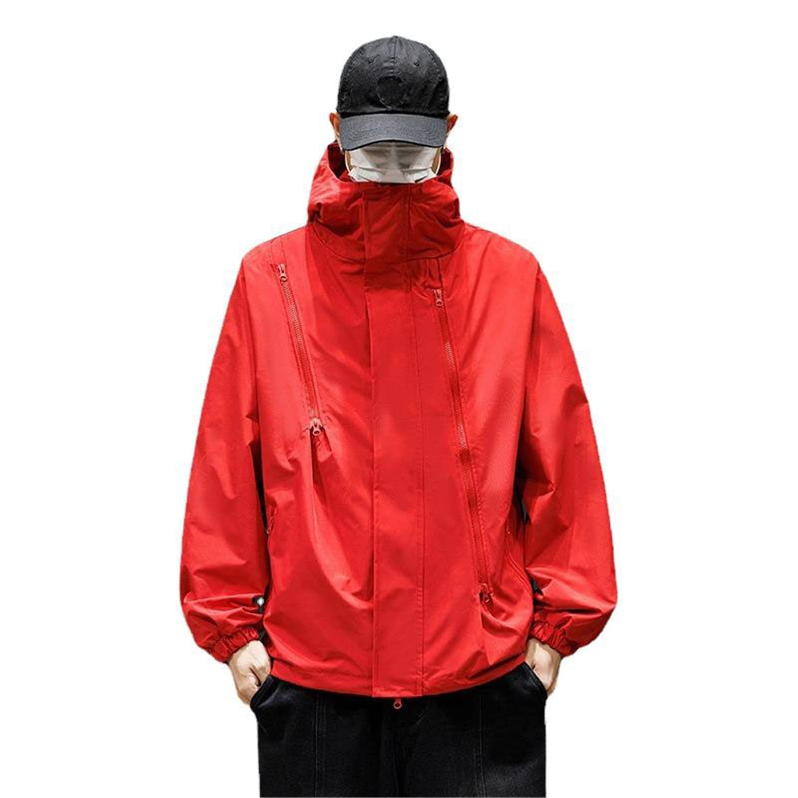 Veste ample à capuche pour hommes vêtement de mi-saison casual - 8