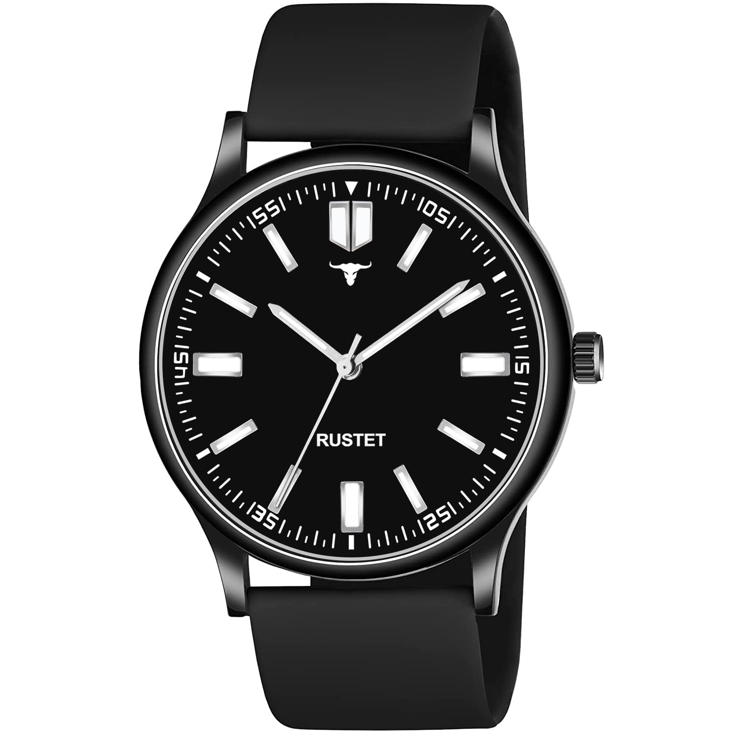 RUSTET Analogue Mens & Boys Watch (Black Dial Black Silicone Strap,LD83) (Black) (B08ZYCKSFC) Amazon Price History, Amazon Price Tracker