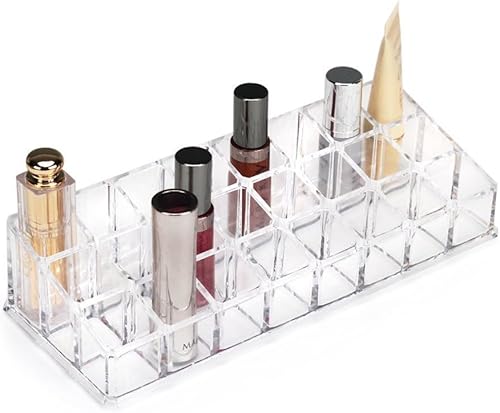 Miniatura 6 de 24 Compartment Makeup Lipstick Storage Holder Organizer Case, Pack of 1, Transparent