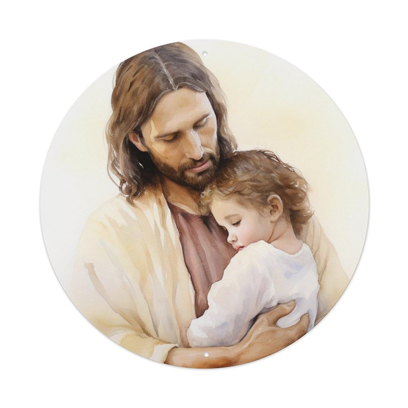 Jesus Holds The World Religious Metal Tin Sign