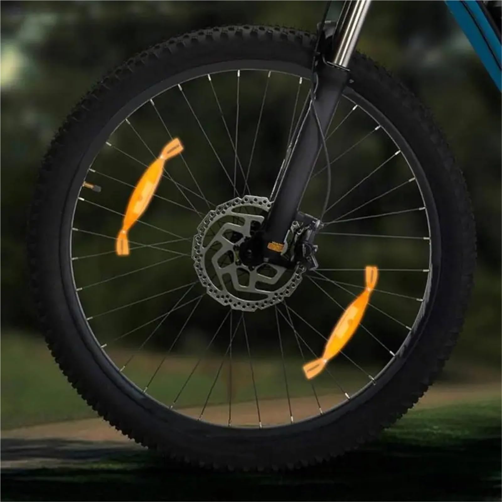 Réflecteurs de vélo 4/8 pièces réflecteurs de rayons de vélo avertissement accessoires de vélo for vélo(Orange,8PCS)