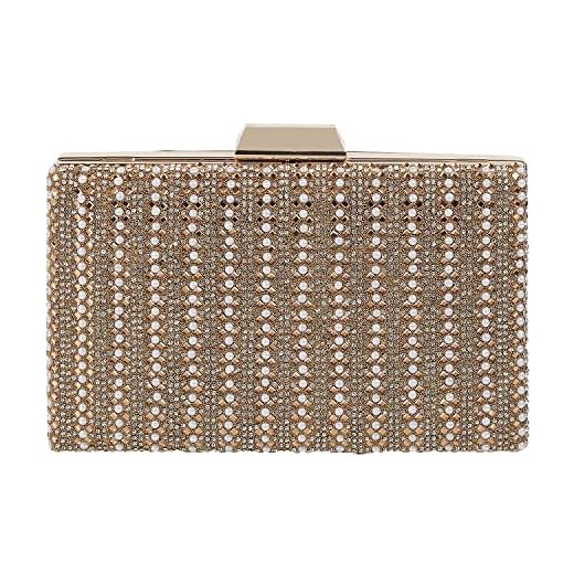 Mochi Womens Synthetic Antic Gold Clutch (One Size)