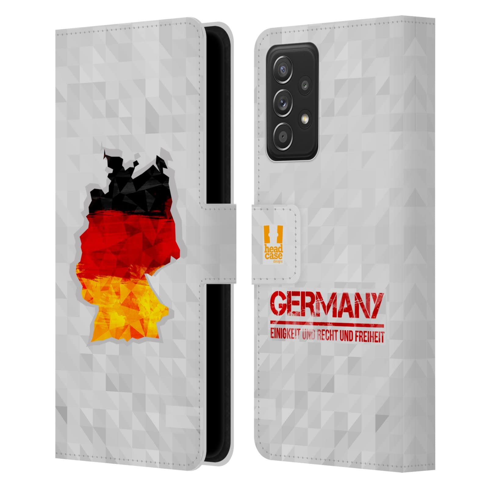 Carcasa de cuero tipo libro Galaxy A52s 5G con diseño mapa geométrico 7
