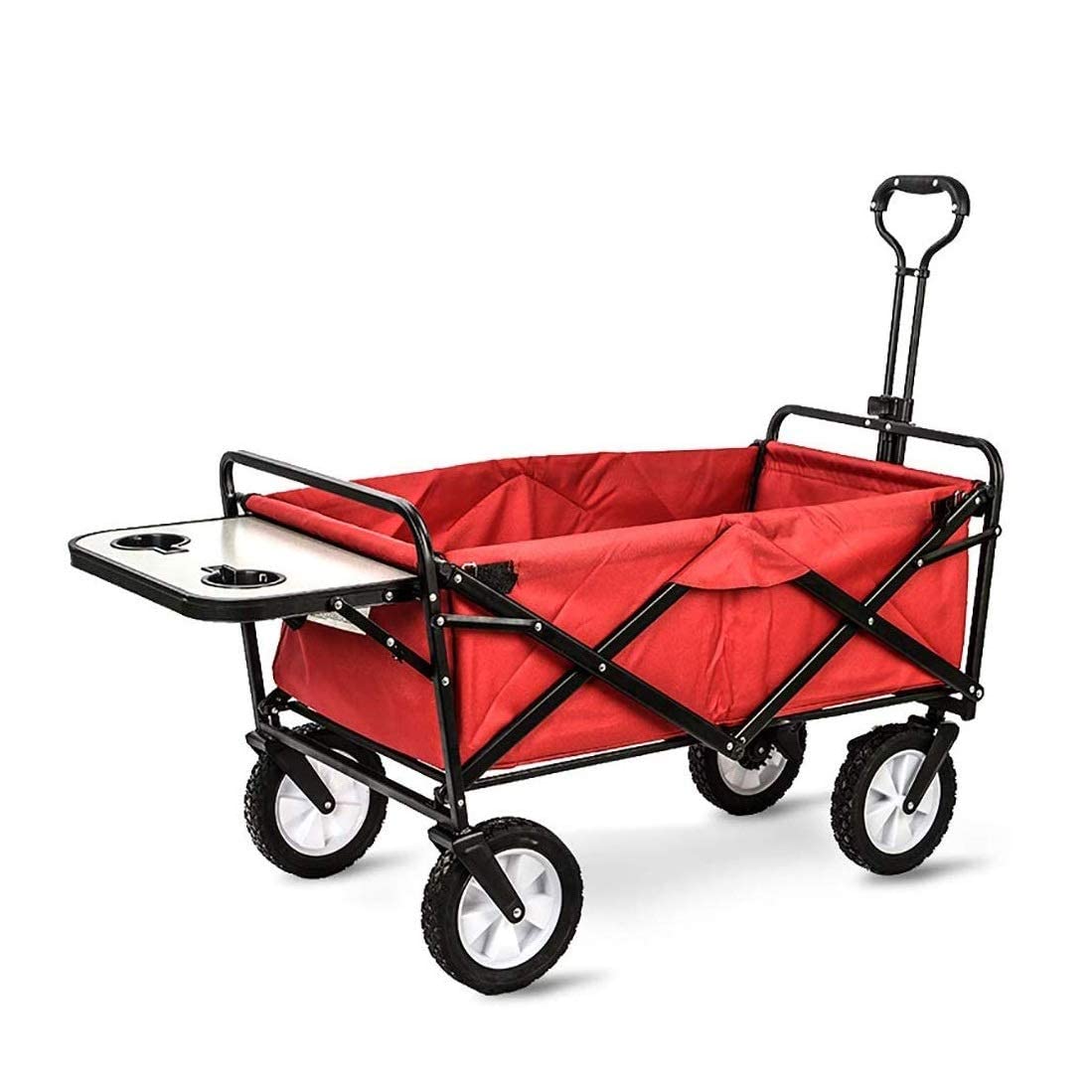 Chariot de jardin pliable robuste – Chariot multifonction pour le shopping et l'utilisation en extérieur, capacité de charge de 80 kg, chariot utilitaire polyvalent pour un transport facile