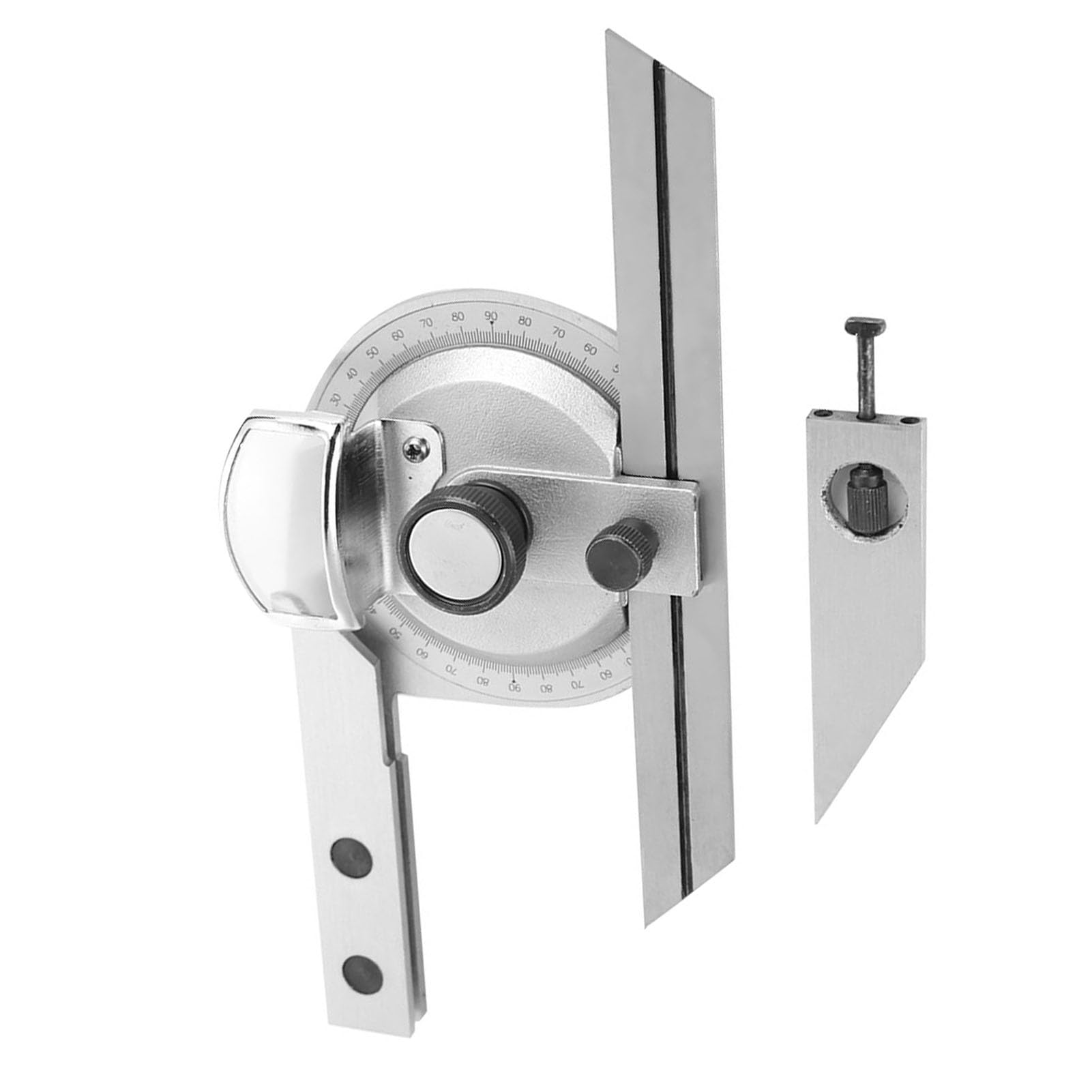 Vernier Bevel Protractor Bevel Protractor Angle Finder 1 360 Degree for Angle Measurement in Machining with Magnifying Glass