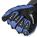 Tonsiki Carbon Fiber Motorcycle Motorbike Cycling Racing Full Finger Gloves (Blue, M)