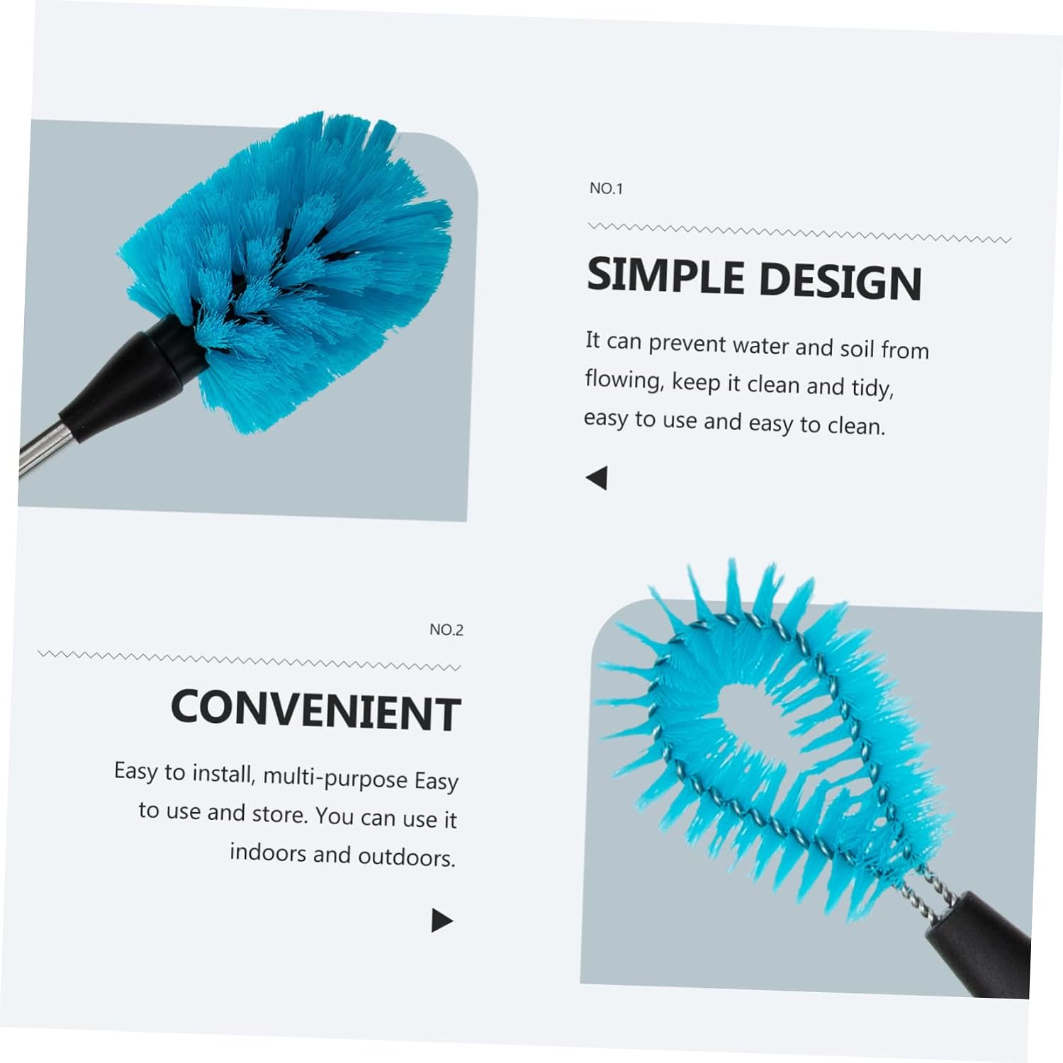Gatuida 3sets Multi-Function Bottle Brush Handle Cleaning Brushes for Bottles Glassware Convenient Scrubbing Tool for Hard Reach Areas Lightweight Design