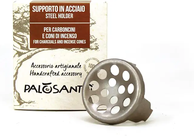 PALOSANTO - Supporto per Carboncino Braciere Incenso - Realizzato Artigianalmente in Italia