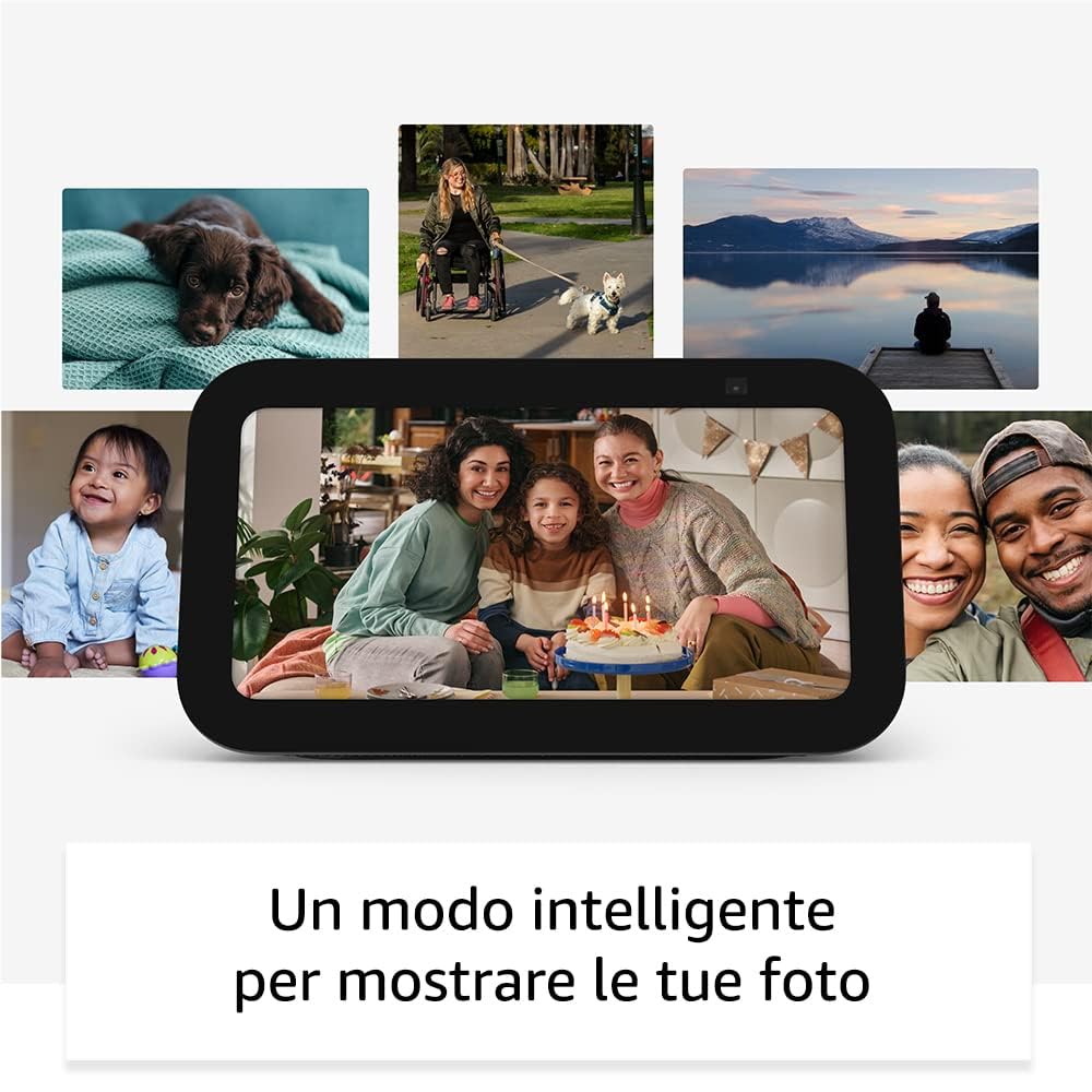 Ricondizionato Certificato|Echo Show 5 (Ultimo modello) | Schermo touch intelligente e compatto, con Alexa: controllo della Casa Intelligente e molto altro | Bianco