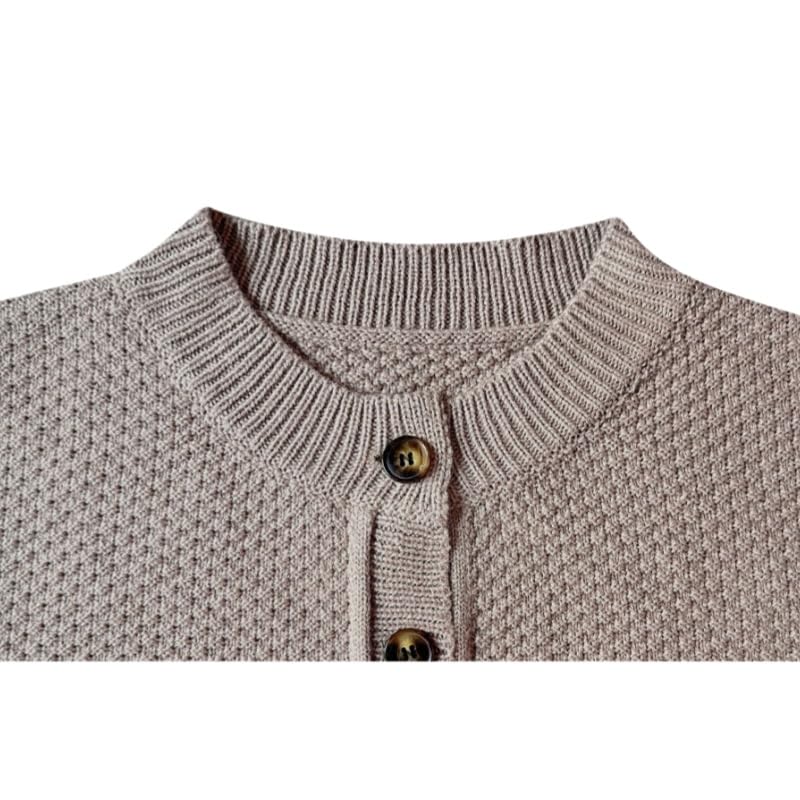 Generico Cardigan Corto da Donna in Maglia Morbido con Bottoni Frontali Giacca vestibilità Casual Maniche Lunghe Capospalla Ideale per Oktoberfest Ufficio E Uso Quotidiano.