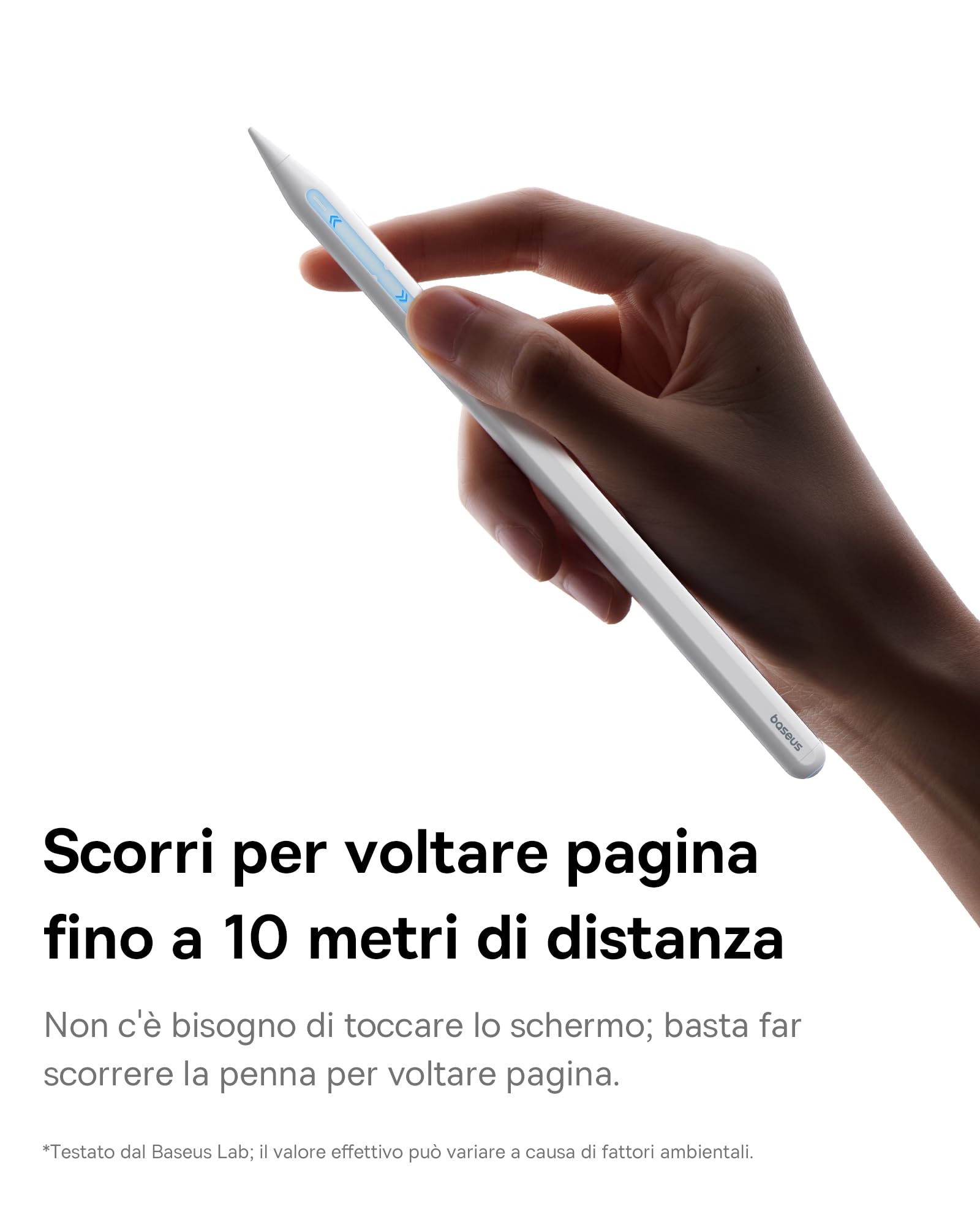 Baseus Penna per iPad 2018-2025, 32 Funzioni Personalizzabili, 17H di Batteria, Rifiuto del Palmo, Telecomando, Pencil Magnetic per iPad 6/7/8/9/10/11, Pro 11“/12.9”/13'', Air 3/4/5/6/7, Mini 6/7