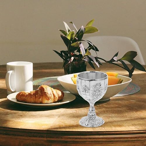 Miniatura 5 de BESTOYARD Copas de vino de alta gama europeas de alta gama, copas de chupito de metal, copa de vino medieval, copa de vino, copas de cáliz vintage,