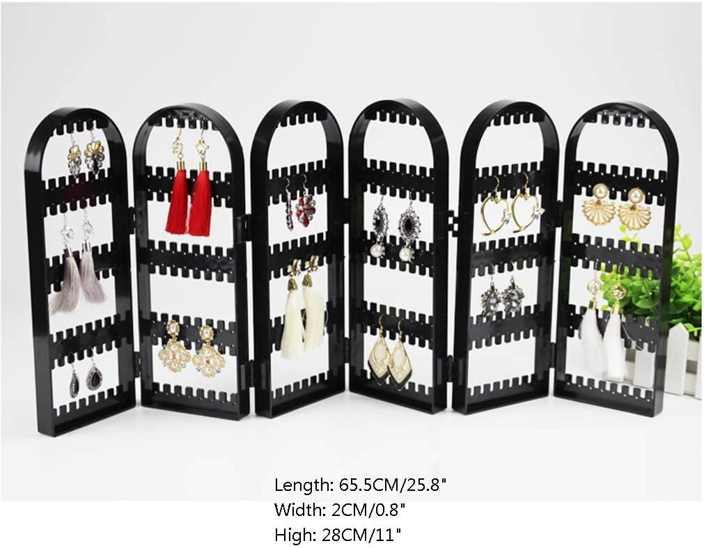 Jewelry Rack Earrings Organizer Jewelry Display Stand Foldable Earring Holder Display Storage (360 Holes 6 Layers) Jewelry Organizer (Color : Clear) image 4