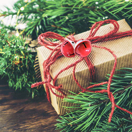 image for Aflyu 25 Pieces Jingle Bells Christmas Bells Craft Bells 1.58 Inch wit