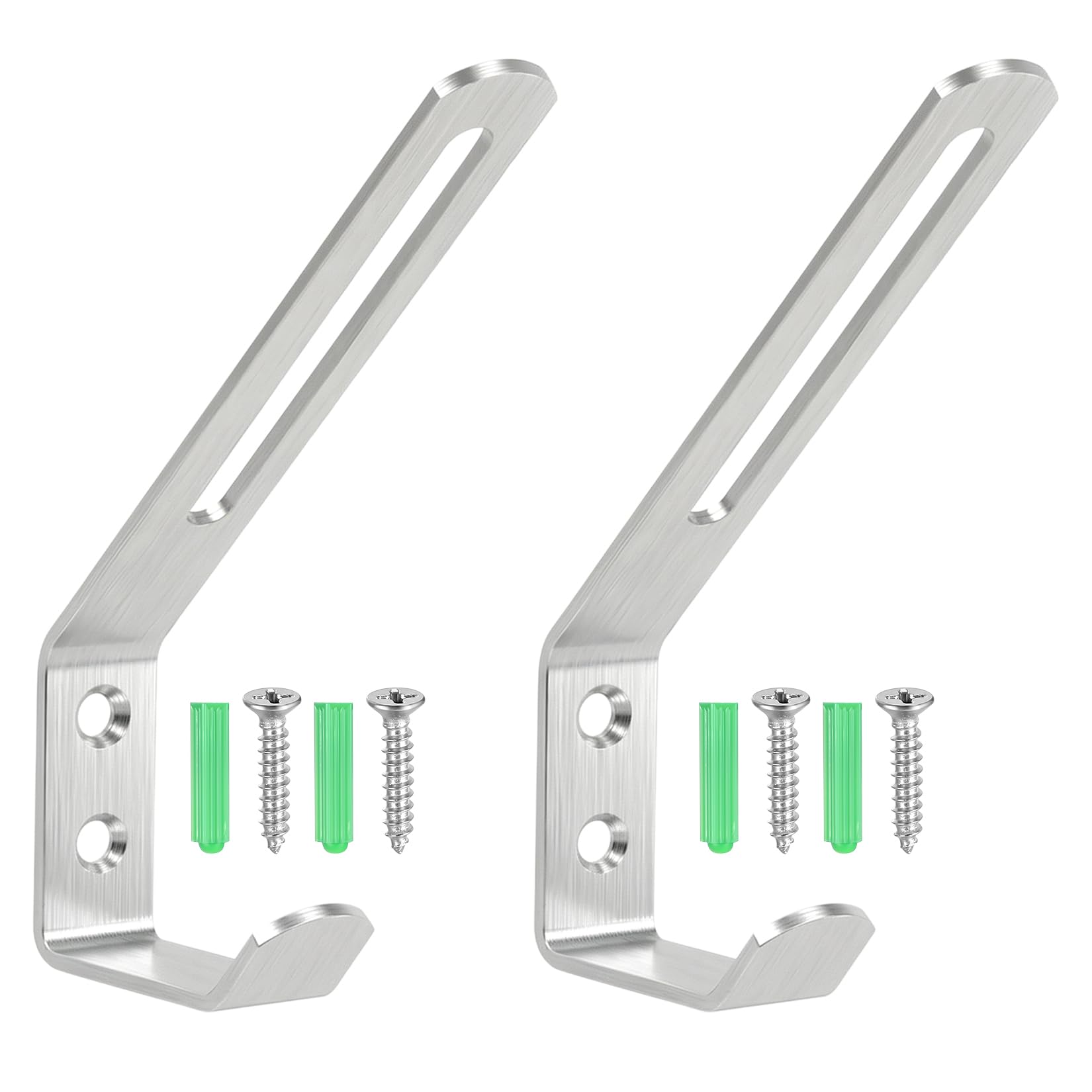 Zhujiehigh 2 Pcs Motorcycle Helmet Holder Wall Mount, Silver