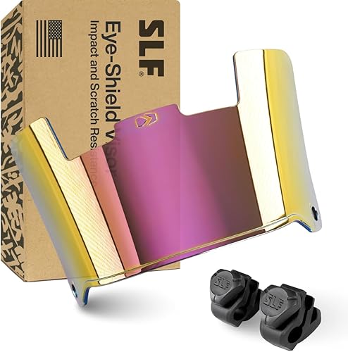 SLEEFS Visera de casco de fútbol  Viseraescudo de fútbol profesional  Se adapta a cascos de jóvenes y adultos  incluye clips de visera