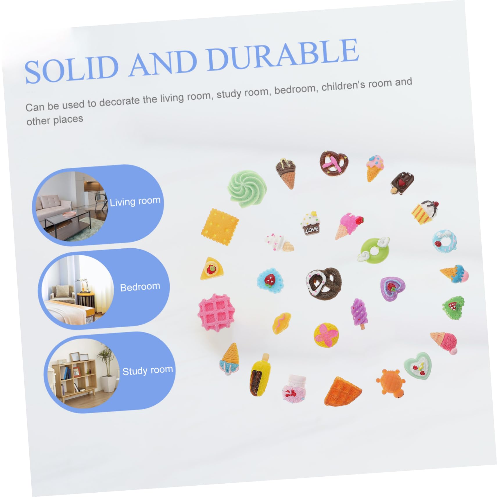 100 Ciondoli A Forma Di Ciambella In Resina - Per Artigianato E Decorazioni | Colorati E Piatti - Foto 13