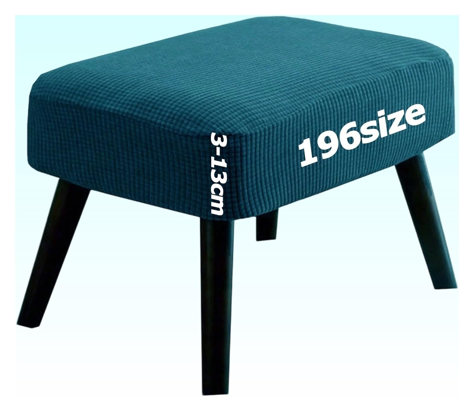 Jacquard Ottoman Footstool Cover Slipcover for Square Rectangle Round Small Large Stretch Fit Bar Footrest Foot Stool Protector Covers with Elastic Bottom Rectangular Customizable(H,60 x 165 cm)