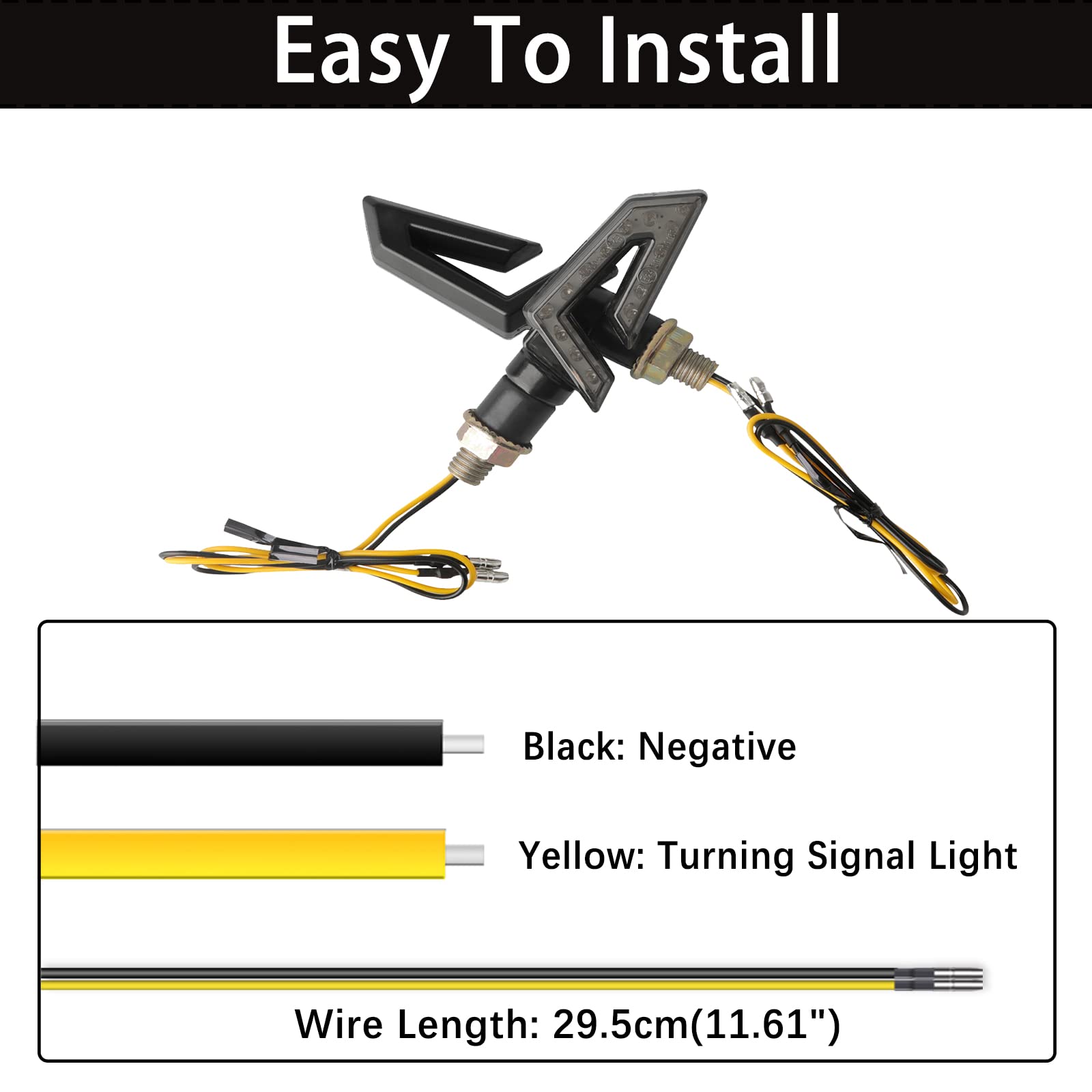 JMTBNO 4pcs Freccia Moto Indicatori di direzione Universali 12V 15 LED per Street Sport Bike Dirt Bike Cruiser Scooter Quad Enduro OffRoad