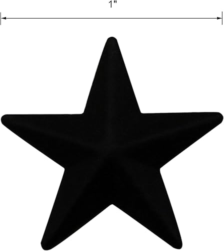 Miniatura 6 de CVHOMEDECO. Primitives - Decoración rústica de campo. Acentos decorativos de metal oxidado, 1 pulgada, juego de 52 unidades