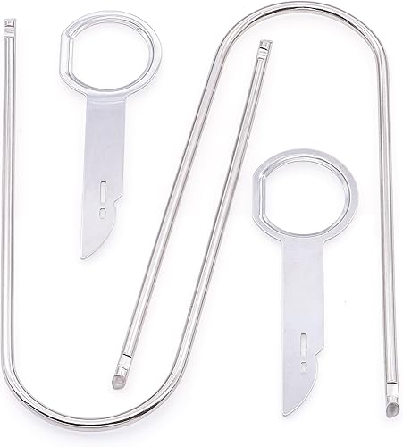 Miniatura 17 de 4 PCS Herramientas de Palanca de Extracción de Radio de Coche en Forma de U, Herramientas de Extracción de Radio Automotriz de Acero Inoxidable