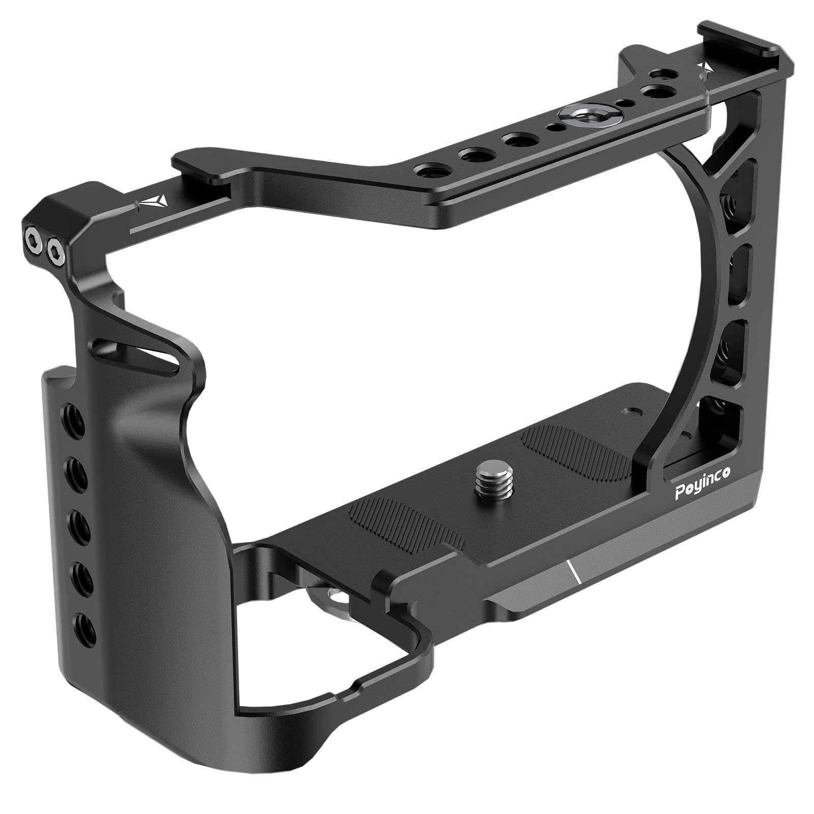Jaula para cámara Estabilización de Video Jaula para cámara Ajuste de Forma Creación de Videos Fotografía Equipo de aleación de Aluminio con Soporte de Zapata fría Roscas de 1/4