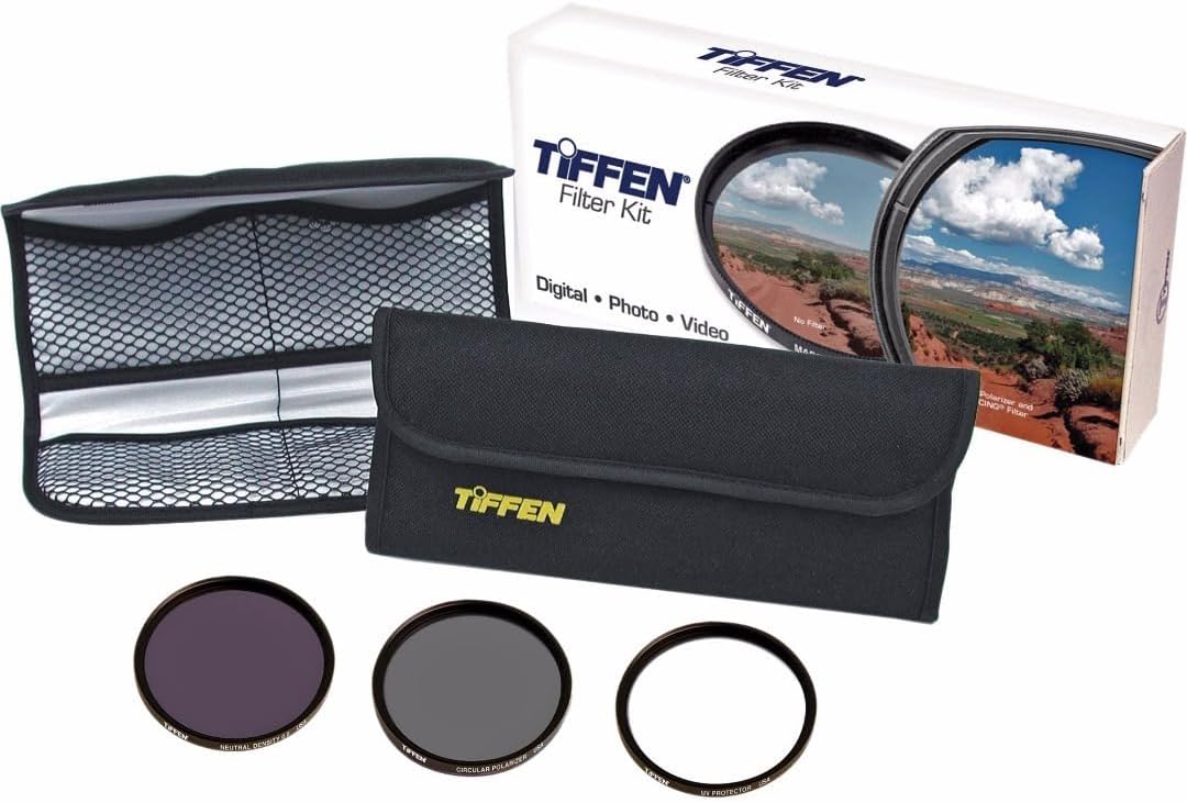 Tiffen Digital Essentials Filter Kit for 77mm (UV Protector + Circular Polarizer + Neutral Density 0.6)