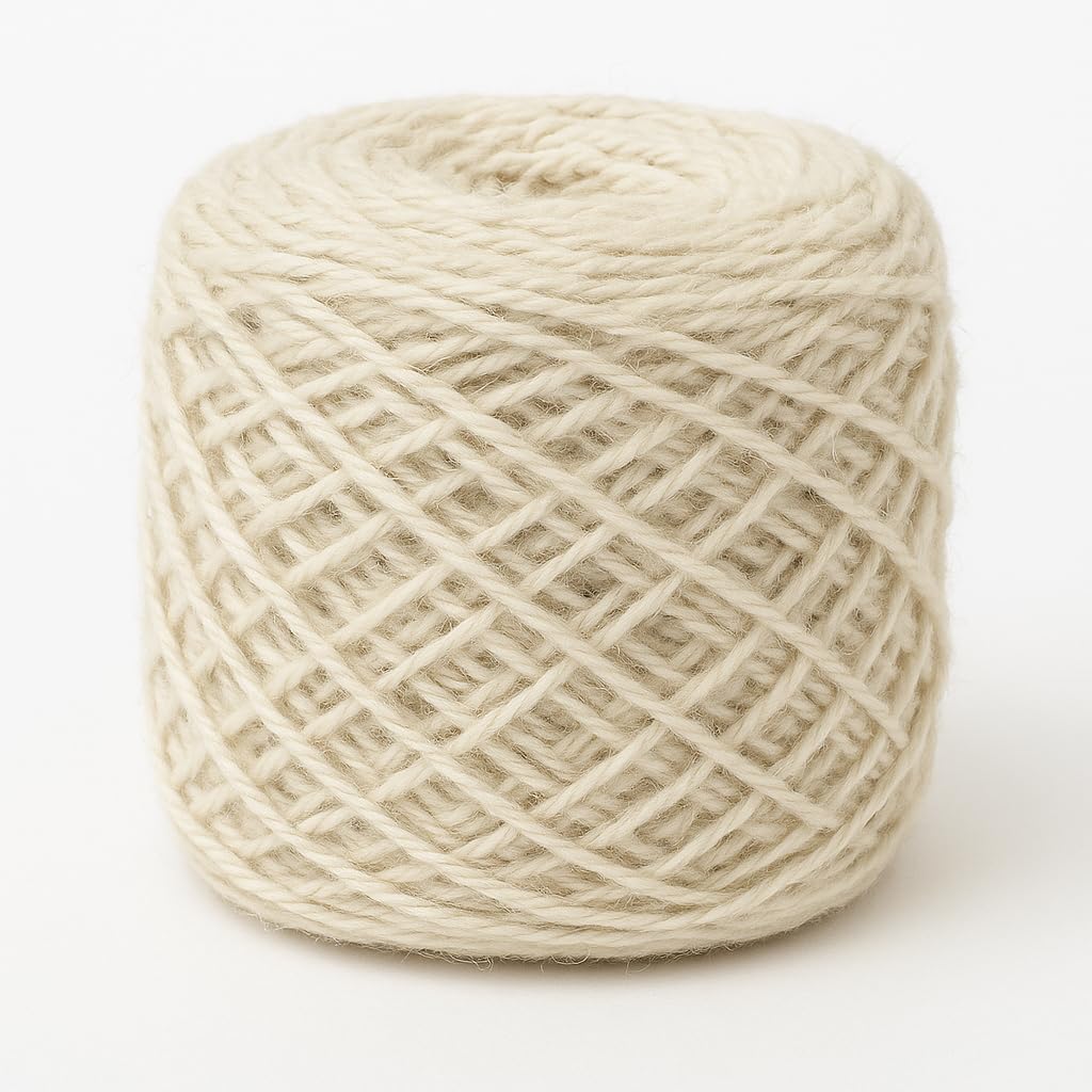 Natural Lambswool Yarn, 100% Pure Wool, 1-Ply, 100g Ball