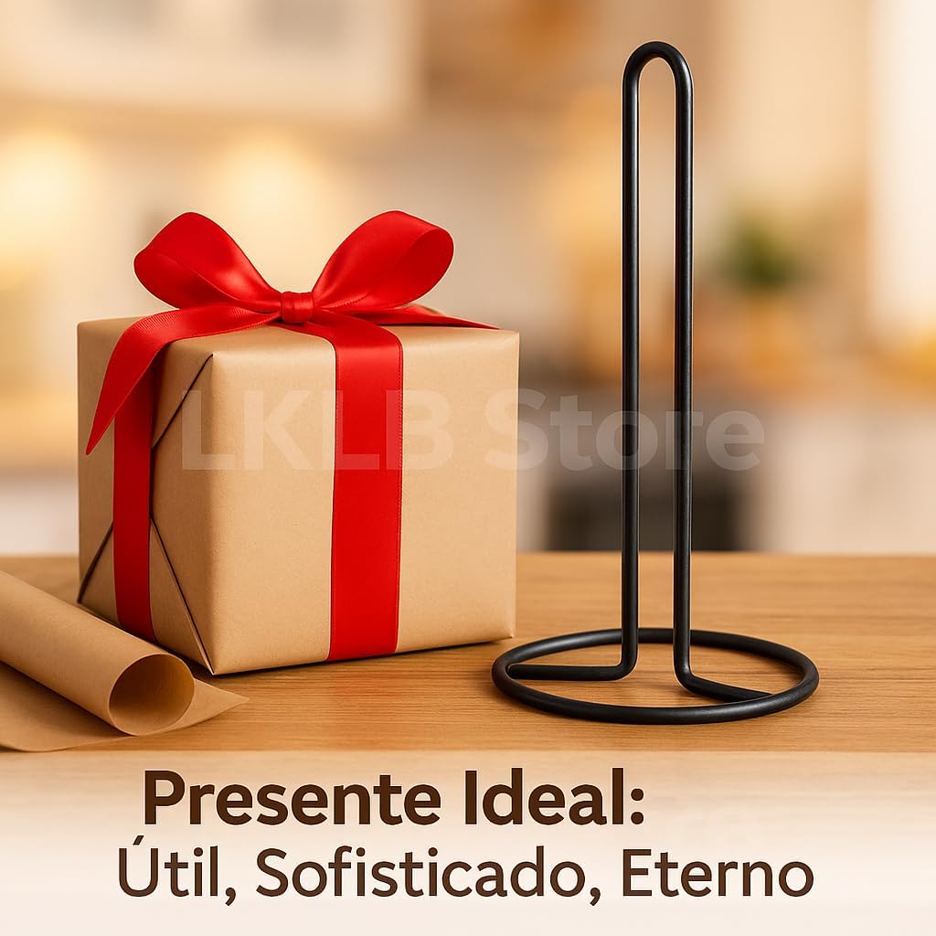 Suporte De Mesa Para Papel Toalha Aço Inox Preto Minimalista, Antiferrugem, Estável, Ideal Para Cozinhas Modernas E Pequenas