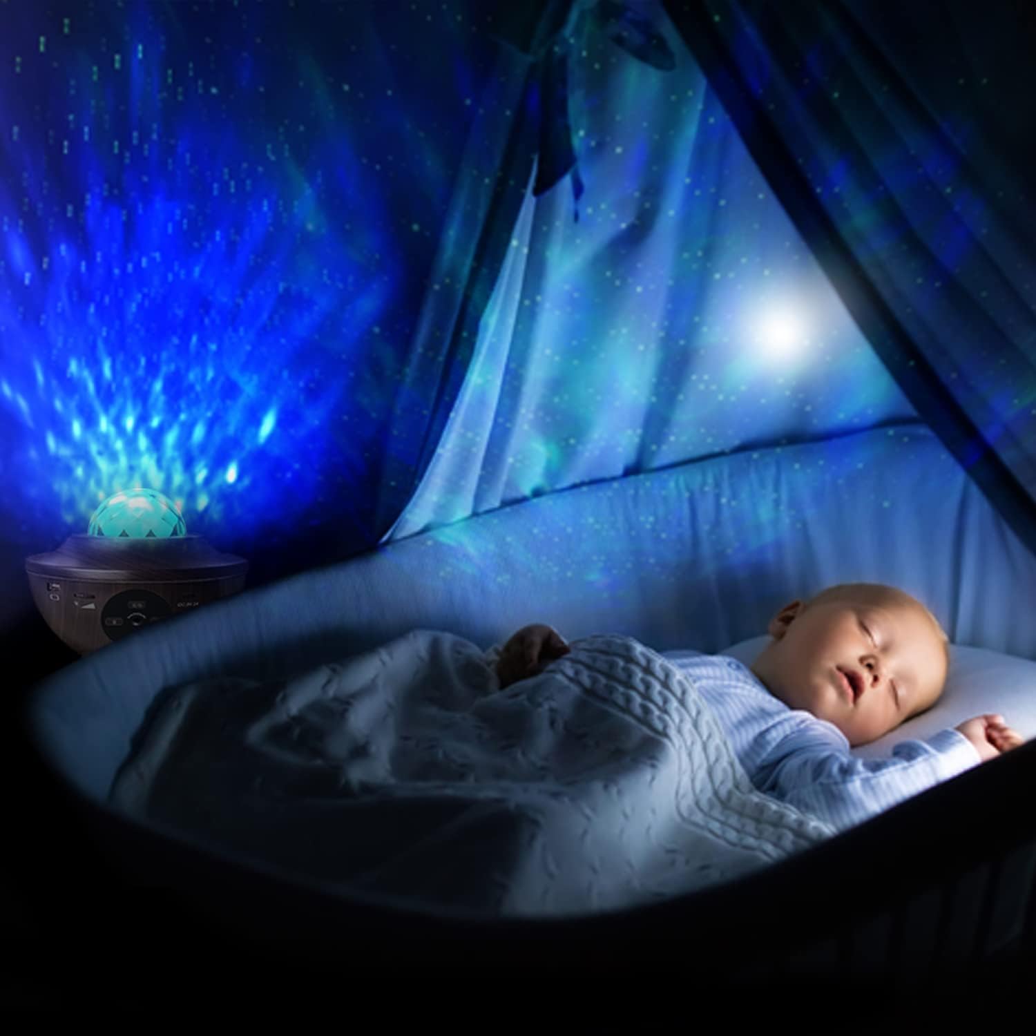 Best Cyber Monday 🔥 Aisuo Night Light, Star Projector with Bluetooth 5.0 HiFi Speaker, 21 Lighting Modes Bedside Lamp, Adjustable Lightness & Remote Control, Ideal Gift Ideas, Friends, Music Player, Decor.…