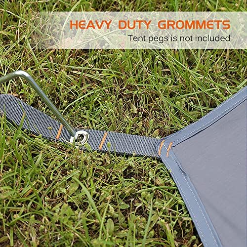 Khaco Waterproof Camping Tarp Thicken Picnic Mat Durable Beach Pad Hexagonal Tent Mat Multifunctional Tent Footprint Sun Canopy Ground Sheet for Hiking Traveling Backpacking, M