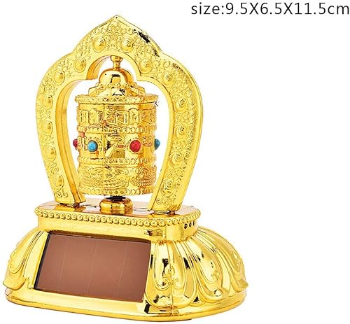 Miniatura 7 de Rueda de oración de Health Gear, rueda de oración giratoria para automóvil, rueda de oración giratoria budista con proceso de galvanoplastia, rueda