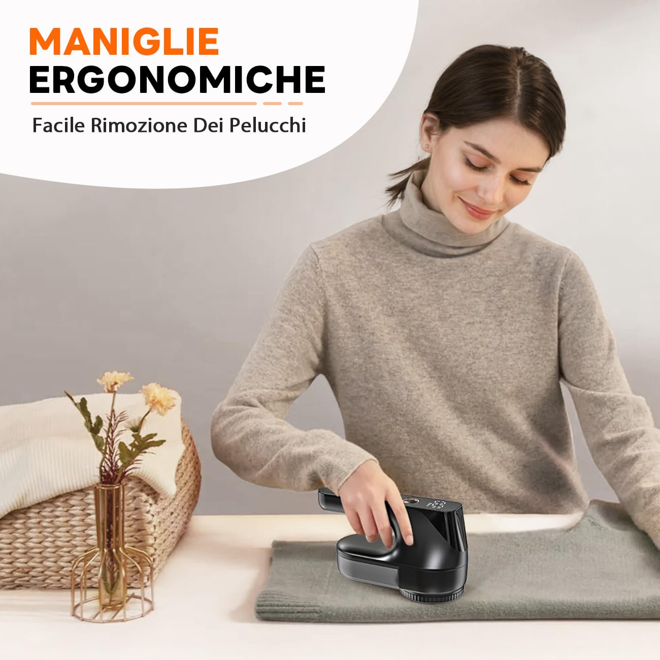 Ziitty Levapelucchi Elettrico, Rimuove i Pelucchi per 3 Livelli di Potenza Regolabili, Taglia Pelucchi a 6 Lame per vari Tessuti Perfetto per i Regali di Famiglia per le Donne(Nero)